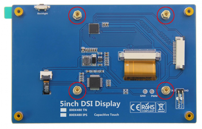 800x480 IPS TFT Screen 5 Inch Raspberry Pi Touch Display YQ84-5DSI