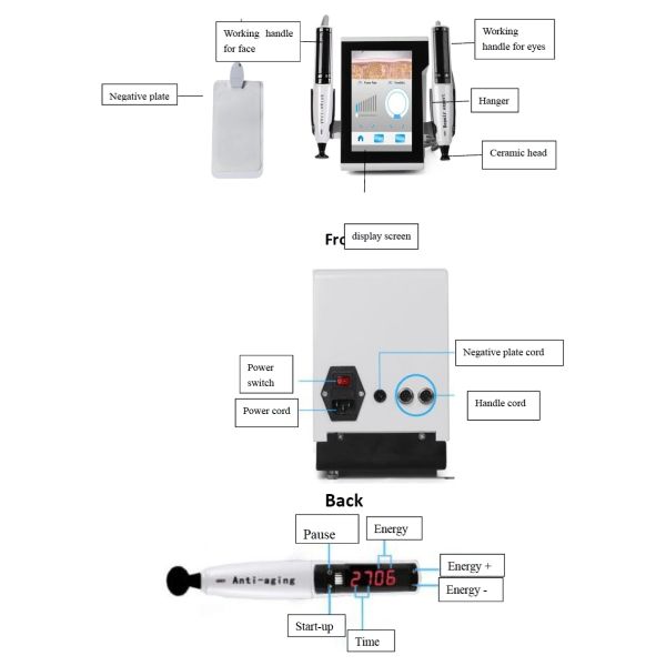Dual Handle RF Face Lifting Machine For Skin Firming / Rejuvenation