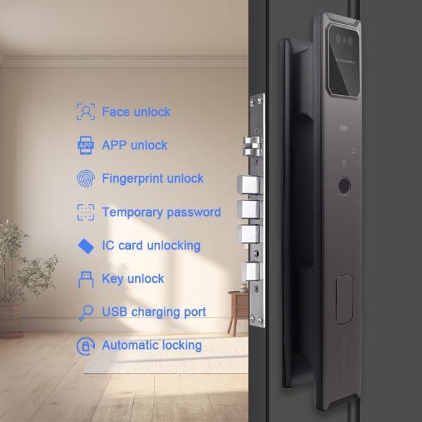 House Palm Vein Door Lock Waterproof Digital Slim Door Lock With Camera