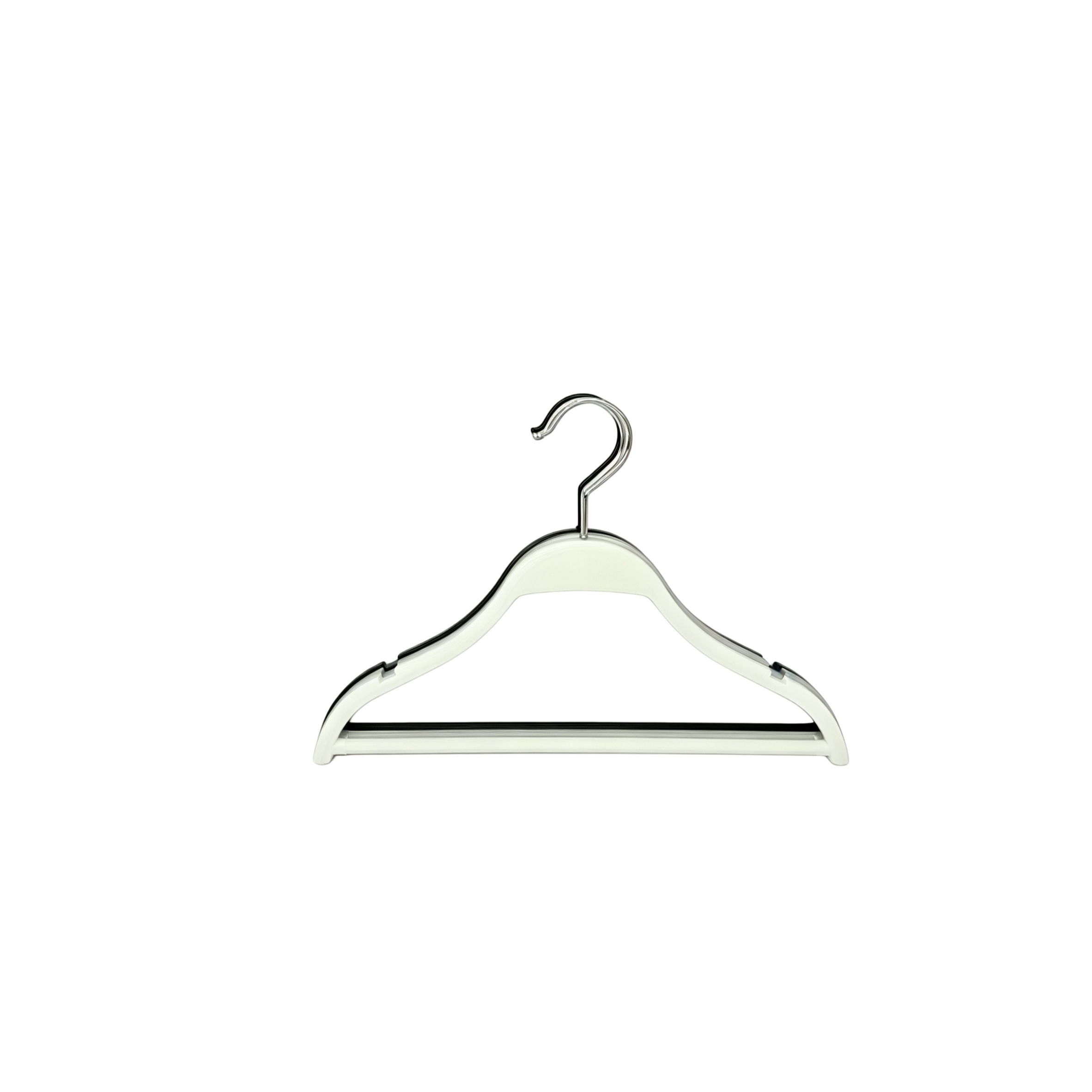 32cm length ABS/PP children's clothing hangers with grooved anti-slip design for secure garment display