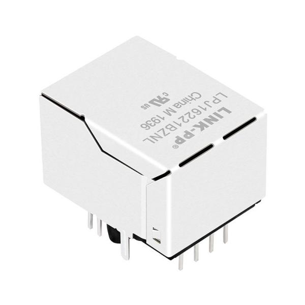 LPJ16221BZNL 100 Base-T Tab Up Green/Green Led 1x1 Port Right Angle RJ45 Industrial Connectors
