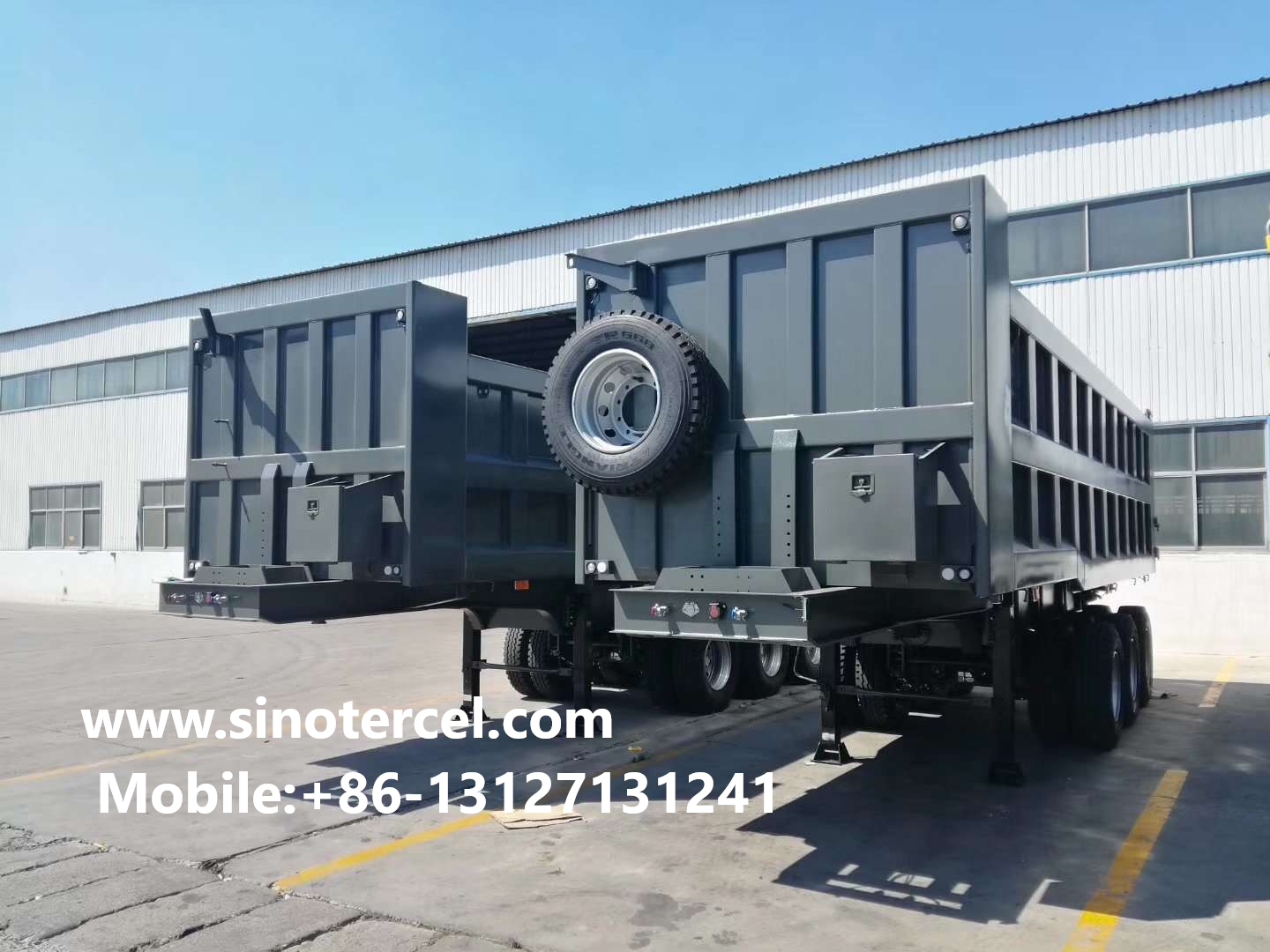 
40-60T Tipper Semi Trailer 3 Axles Semi Tipper Trailer
