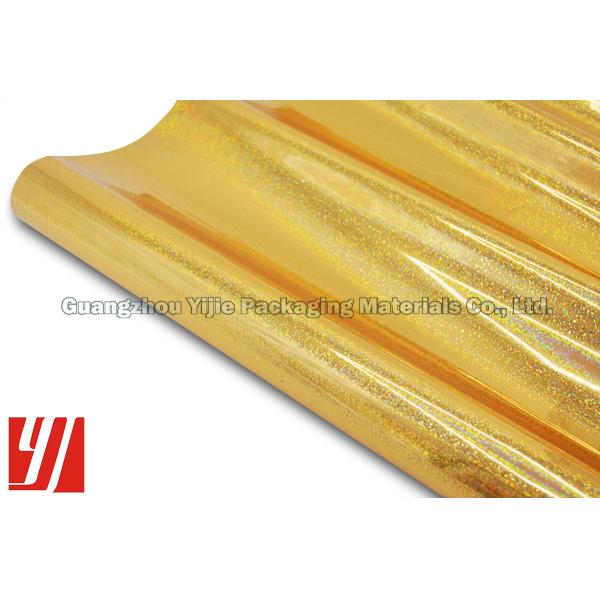 30 hoja olográfica del oro del micrón 1.28m*240m para la caja del chocolate