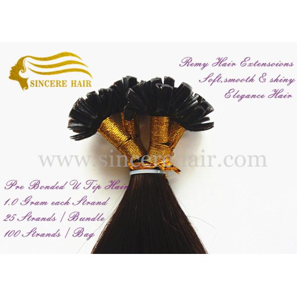 20 Inch Remy Human Hair Extensions 1.0 G Pre Bonded U Tip Hair Extensions For Sale