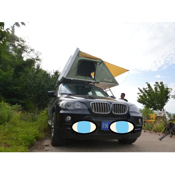 Grey Car Roof Top Tent for Vehicle Diy 4 Person Camping Area 2.4 Square Meters