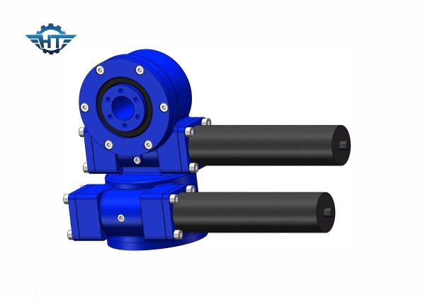 SDE 21 Gear Ratio 125 / 1 Worm Gear Slew Drive Enclosed Housing Hourglass For CPV