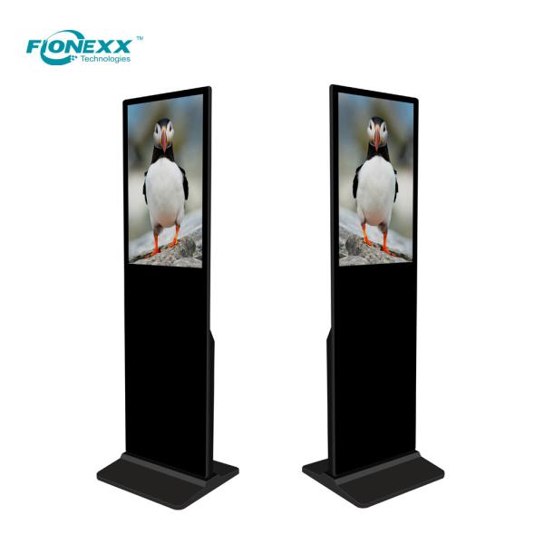 Display digital interior de 32 polegadas Totem Sinalização digital de pé livre 350cd/m2