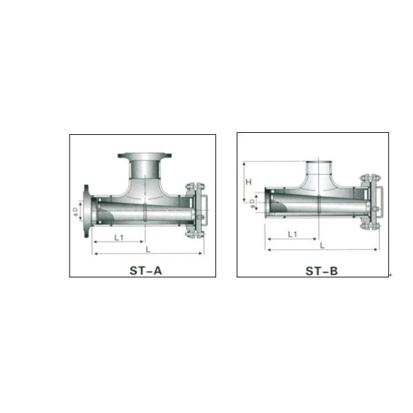 Welded T Type Strainer PN 1.6Mpa WCB / Stainless Steel Materiel Optional