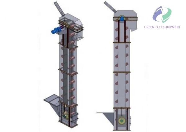 Cement Plant Bulk Materials Belt Type Bucket Elevator Carbon Steel Material
