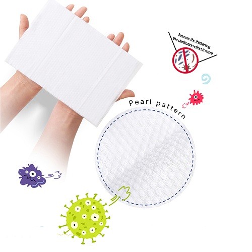 Hydrophilic Spunbond Baby Cleaning Wipes 200gsm No Fluorescer