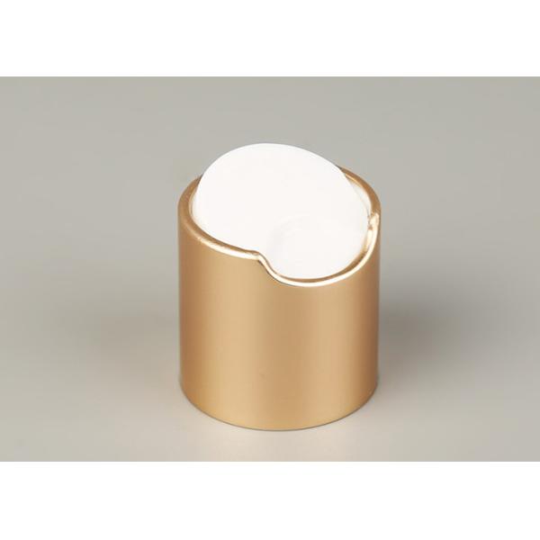 Крышка верхней части диска чувствительного косметического золота Матт крышек бутылки алюминиевая