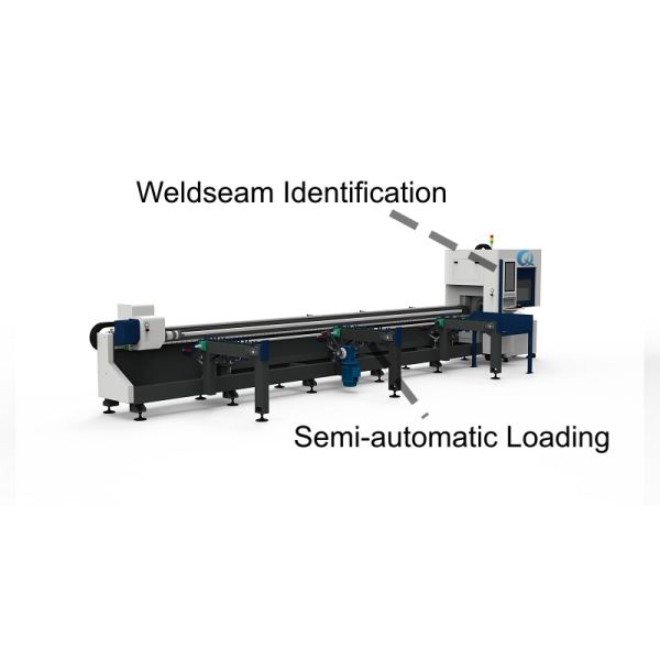 2000W 3000W Pipe Cutting Machines Weldseam Identification Semi Automatic Loading