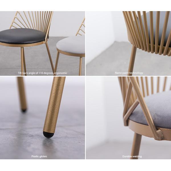 Popular Industrial Metal Frame Dining Chairs / Durable Dining Chairs Anti Scratch