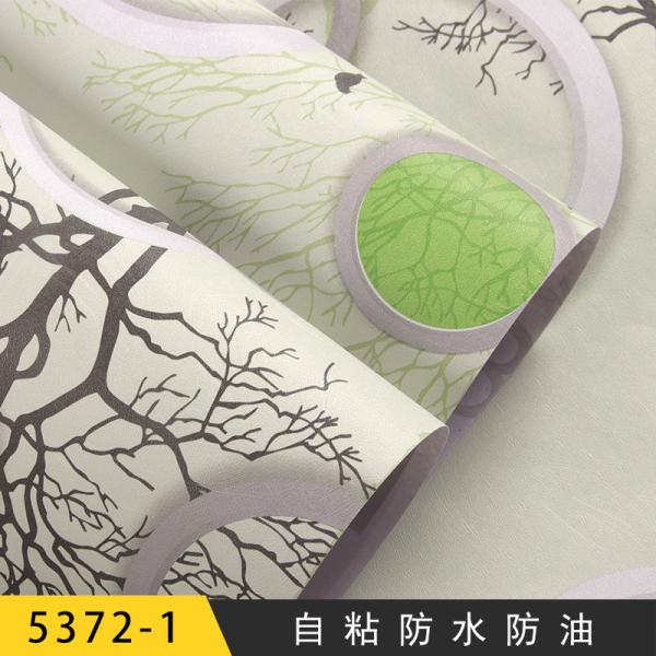 0.45m Floral PVC Wallpaper Self Adhesive Vinyl Peel Stick Wallpaper For Home Decoration