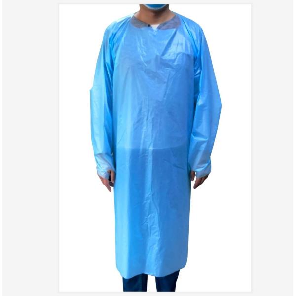 Medical Protective Cpe Plastic Surgical Gown Easy To Wear And Removal