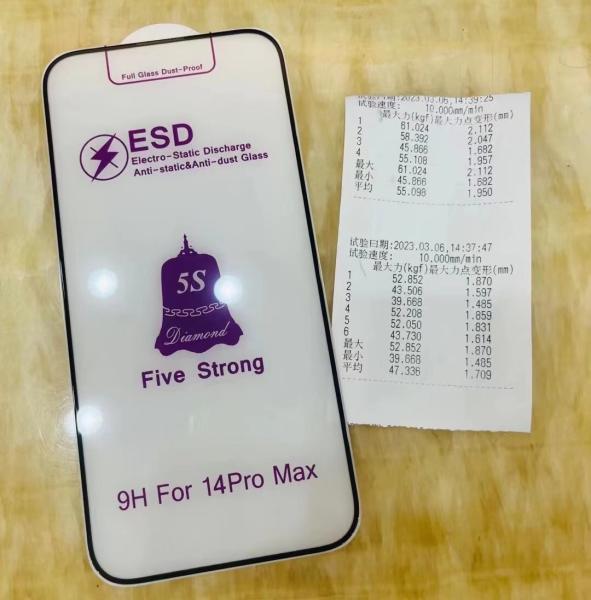 Protector de tela antiestático anti-manchas ESD 0.4mm Para iPhone 14 Pro Max