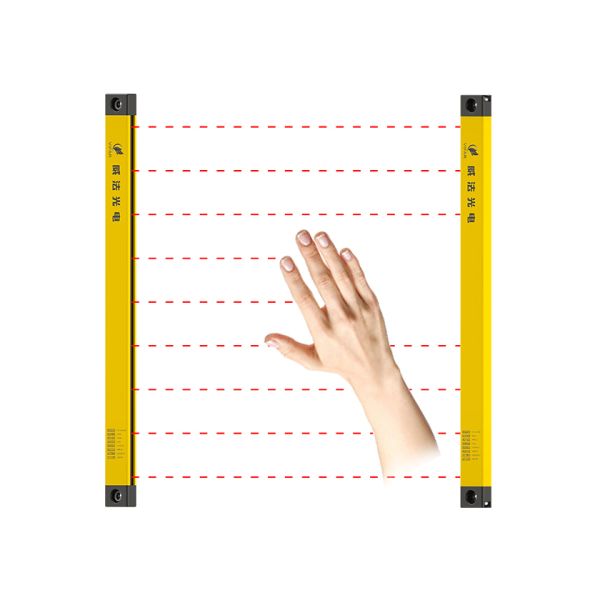 Type 4 Safety Light Curtain DC10-32V NPN PNP Optional IP50 IP54 30m Max Detection Range Anti-Interference Machine Safety Barrier