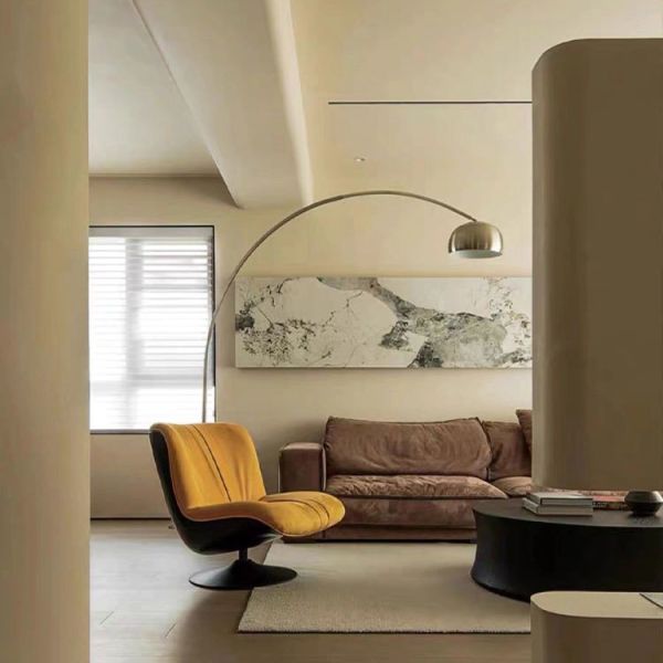Mail Packing Leather Minimalist Rotatable Single Sofa Chair Casual Creative Designer Living Room Contemporary Seating