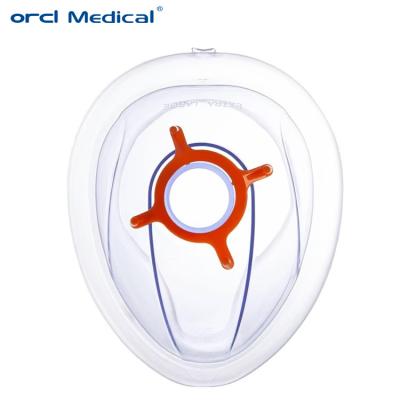 Masque d' anesthésie en silicone médical sans latex, à dôme transparent, à coussin d'air doux, avec coussin d'air à port standard