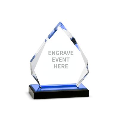 6'' Clear Diamond Acrylic Recognition Awards Trophy Plaque Gravação personalizada