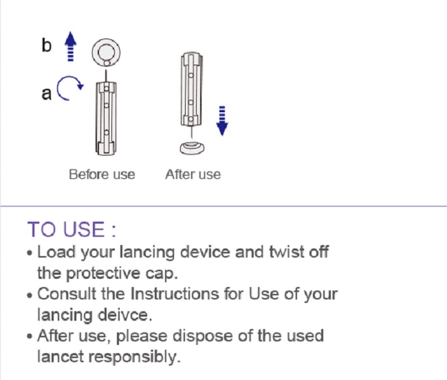 ланцеты извива 28G Glucometer верхние для испытывать крови глюкозы
