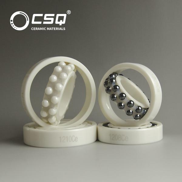 Double Row Zirconia Ceramic Bearing Self Aligning Cylindrical Bore