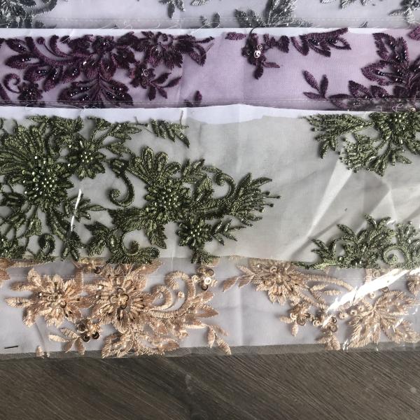 Easily Customizable Luxury 3D Beaded Embroidery Lace Fabric New Design Lace for Party Dance Dress Women's Dress