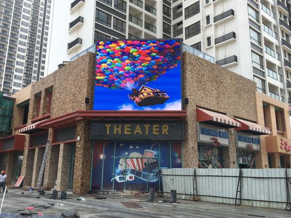 RGB Outdoor Full Color LED Screen P10 SMD Video Wall 4500cd/m2 Brightness 200-800W