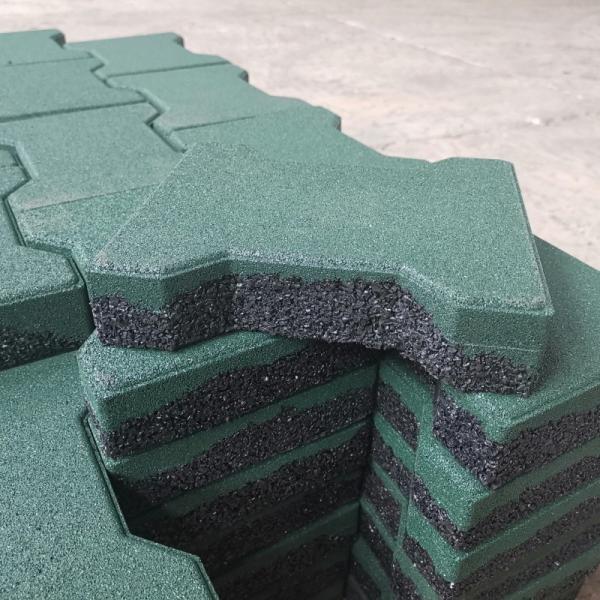 Red Horse Stable Rubber Floor Customized Dog Bone Rubber Paver 20mm Thick