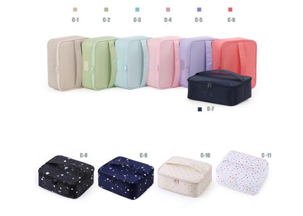 Easy Carry Travel Organizer Bag With PVC Transparent Waterproof Mesh Surface