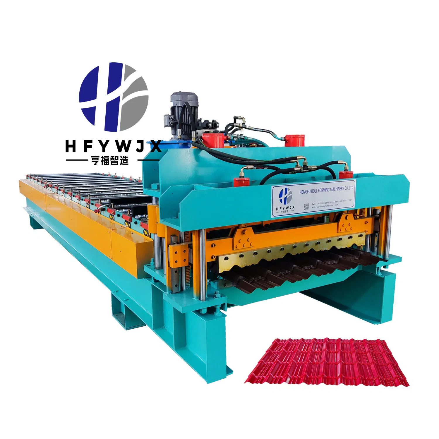 High Efficiency Automatic 980 Glazed Tile Roll Forming Machine with 16 Stations and PLC Control