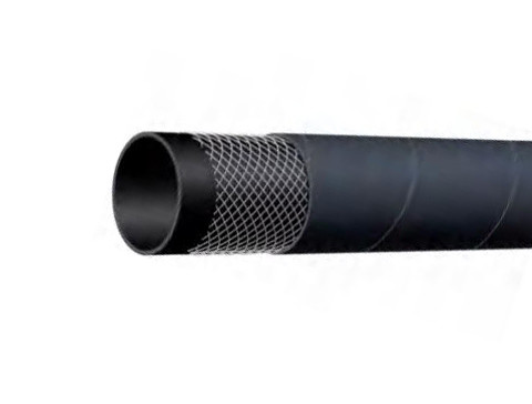 Tensile Strength Black Rubber Suction Hose with Aluminum Ends