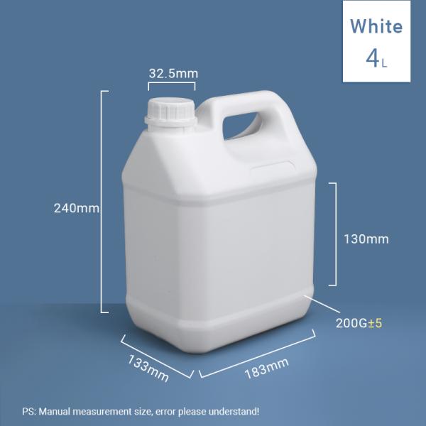 HDPE пластиковый фторид прозрачная бутылка реагента 1000 мл 1L для химической упаковки