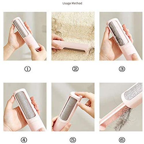 Многоразовый пластиковый перевозчик щетки корпии меха для одежд ковра кота собаки