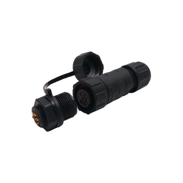 Conjunto fêmea plástico impermeável do conector 7pins do ODM do OEM para almofadar o conector da montagem