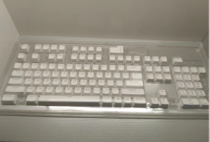 White Soft Matte Texture Dual Shot PBT Keycaps 1.5mm Thickness Personalized Typing