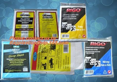 Painter Plastic Drop Cloths Sheet, Waterproof, rustproof, Anti-Dust Furniture Cover, Couch Cover, Furniture Cover