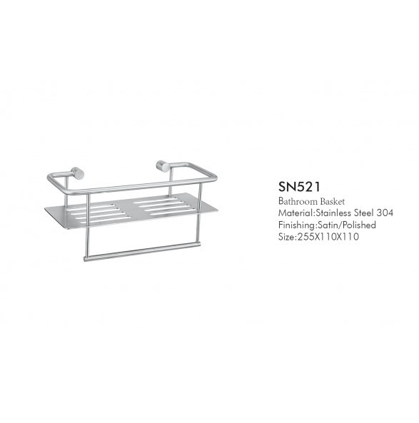 Exquisite Craftsmanship Bathroom Organiser Caddy Basket Shelf Polishing Stainless Steel 304