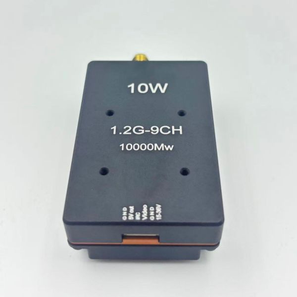 High Performance Analog Video Transmitter 1.2GHZ 8-10W 9CH Adjustable Power For FPV Racing