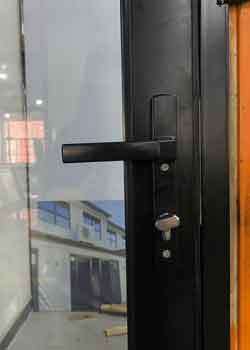 AS100 Series Aluminum Swing Door with French Grid Design, 6063-T5 Aluminum Alloy & Double-layer Tempered Glass