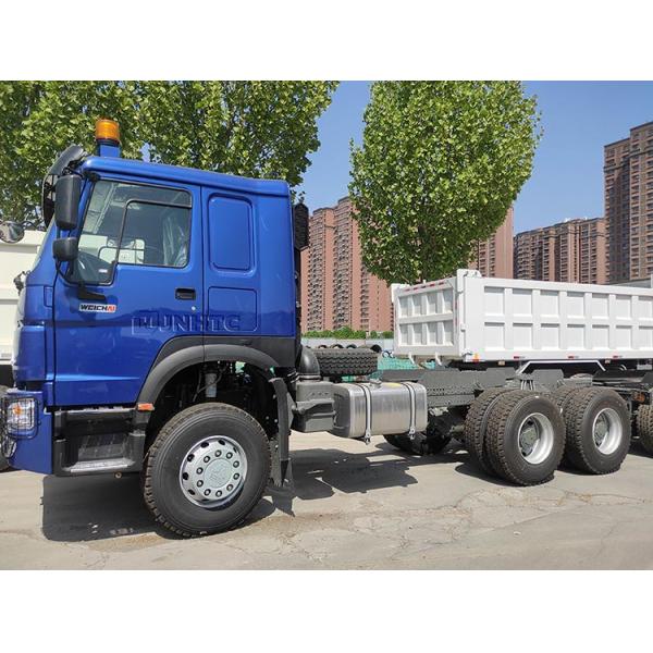 Новый HOWO 6X4 шасси грузовика с подъемником 400 л.с. 10 колес Синий шасси грузовика с подъемником