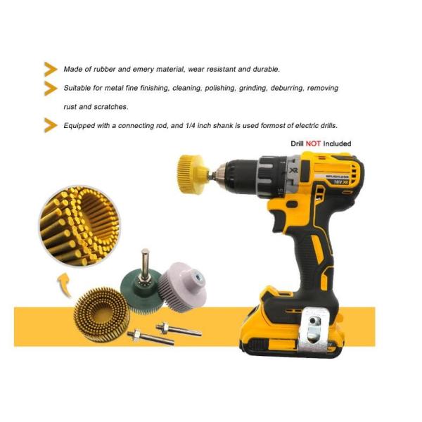 3m Tapered Bristle Disc Radial Bristle Brush Disc 75mm with Shank