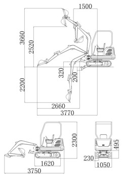 LGMC LG20E Land Moving Equipment , 18Mpa Digging Construction Vehicles