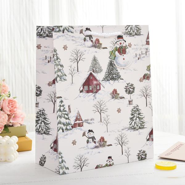 Silk Belt Custom Printed Kraft Paper Bag Gift Paper Bag Shopping Packaging Square Bottom