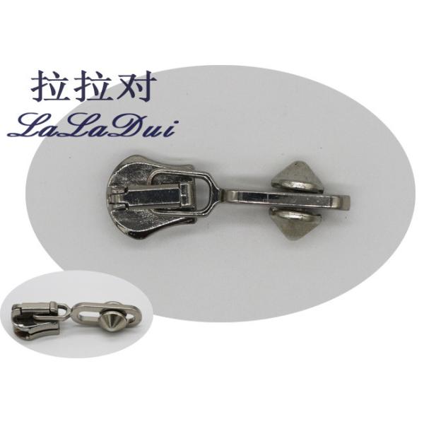Fashion Big Jacket Silver Metal Zipper Pulls Automatic Lock Die - Cast Customized