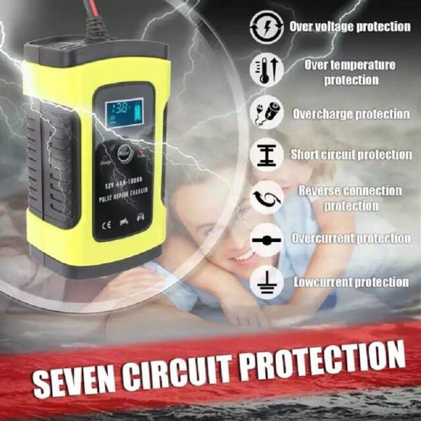 24V 8A LCD Touch Screen Car  Pulse Repair Battery Charger