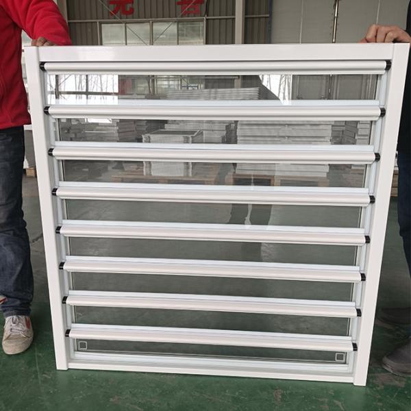 Одностеклянные UPVC ловушки окна Алюминиевые жалюзи окна с ручкой на заказ