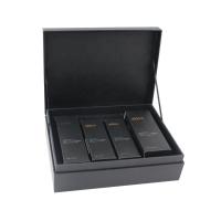 Boîtes cadeaux cosmétiques à couvercle magnétique noir Pour les ensembles de produits de soin de la peau de luxe Emballage