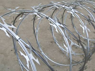 PVC Stainless Steel Concertina Razor Blade Barbed Wire Bto-22 Bto-60 Cbt-65 Fencing Wire Price