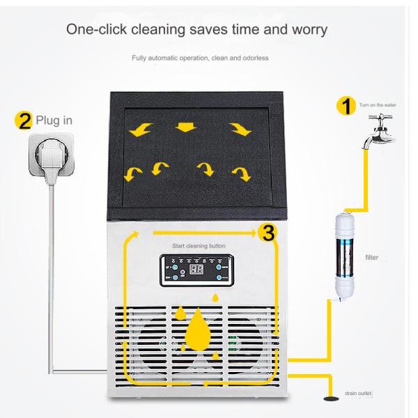 Other Compressor 220V Voltage Household Mini Portable Ice Maker with 60-120KG/24H Capacity